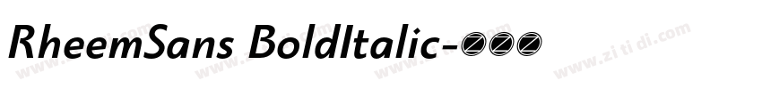RheemSans BoldItalic字体转换